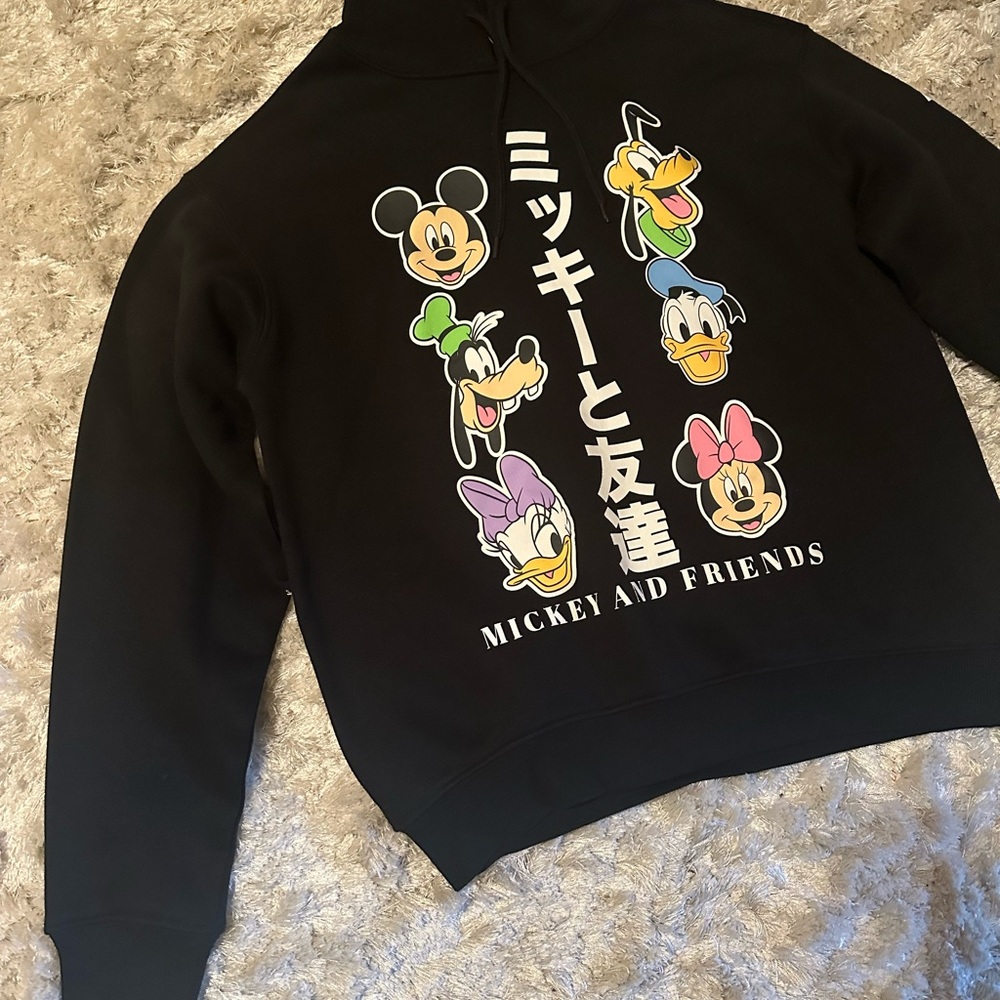 Black Disney Mickey and Friends Hoodie size medium